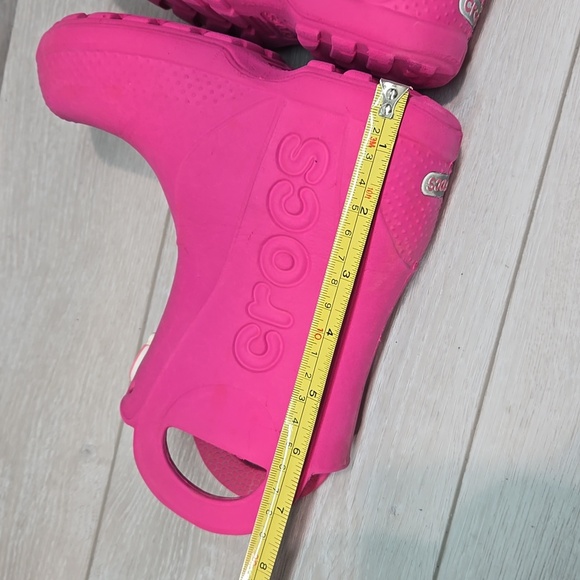 Crocs Girls Kids Pink Rain High Top Boots Shoes Sz C10 Toddler - Picture 7 of 11